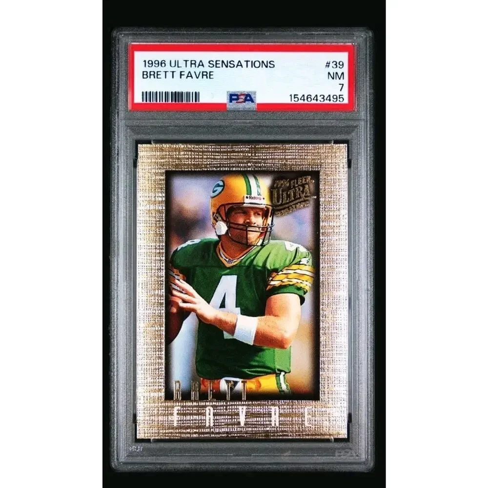 1996 Fleer Ultra Sensations Brett Favre GOLD Card #39 Graded PSA 7 NM Packers